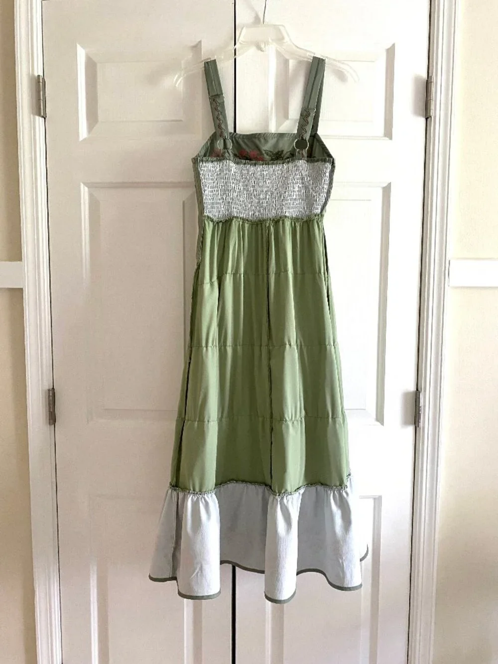 Vintage Tiered Embroidered Dress S